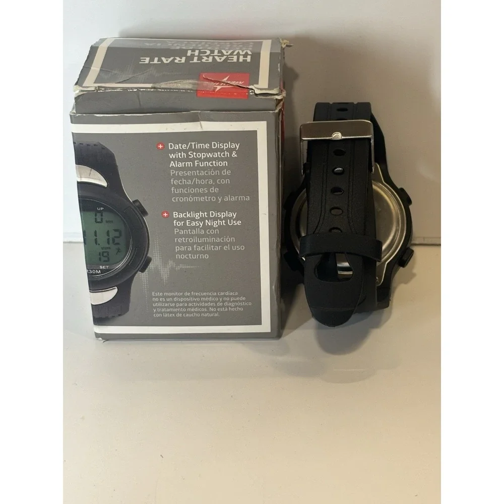 Medline Heart Rate Monitor Watch Pedometer Stopwatch Activity Tracker Clock